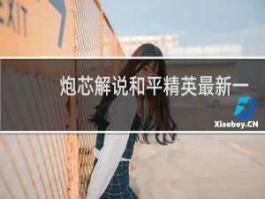 炮芯解说和平精英最新一期(炮芯解说和平精英G港)