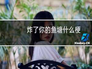 炸了你的鱼塘什么梗