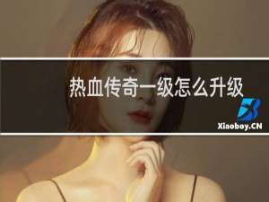 热血传奇一级怎么升级