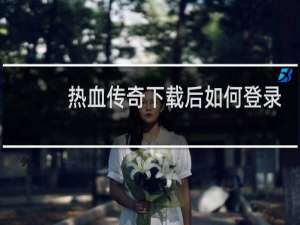 热血传奇下载后如何登录