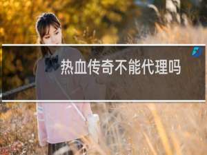热血传奇不能代理吗