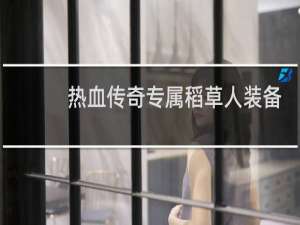 热血传奇专属稻草人装备