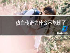 热血传奇为什么不能删了