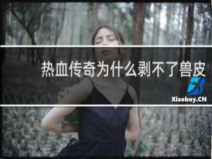 热血传奇为什么剥不了兽皮