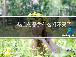 热血传奇为什么打不来了
