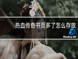 熱血傳奇書頁多了怎么存放
