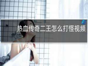 热血传奇二王怎么打怪视频