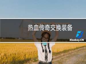 热血传奇交换装备