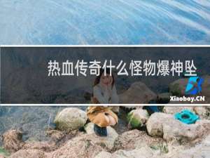 热血传奇什么怪物爆神坠