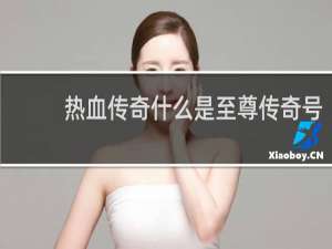 热血传奇什么是至尊传奇号
