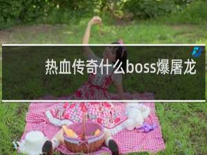 热血传奇什么boss爆屠龙