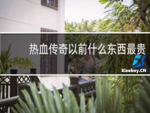 热血传奇以前什么东西最贵