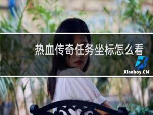 热血传奇任务坐标怎么看