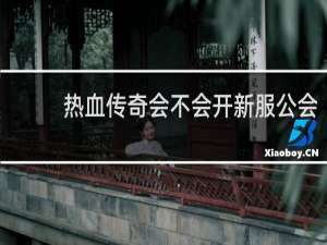 热血传奇会不会开新服公会