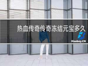 热血传奇传奇冻结元宝多久