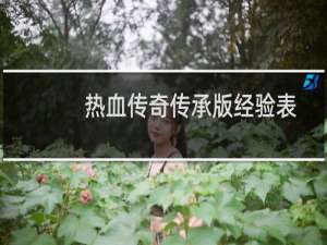 热血传奇传承版经验表