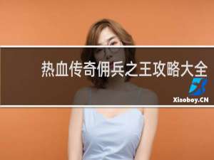 热血传奇佣兵之王攻略大全