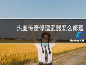 热血传奇修理武器怎么修理