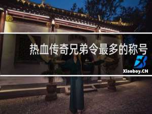热血传奇兄弟令最多的称号