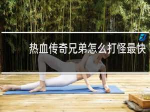 热血传奇兄弟怎么打怪最快