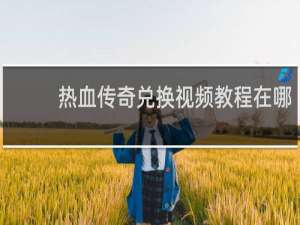 热血传奇兑换视频教程在哪