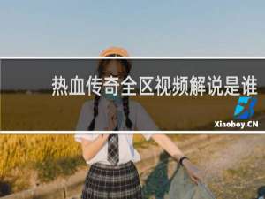 热血传奇全区视频解说是谁