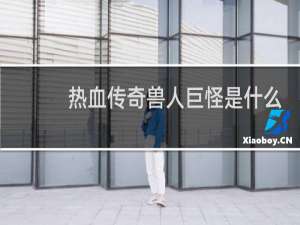 热血传奇兽人巨怪是什么