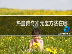 热血传奇冲元宝方法在哪