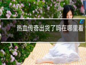 热血传奇出货了吗在哪里看