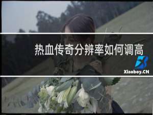热血传奇分辨率如何调高