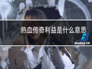 热血传奇利益是什么意思