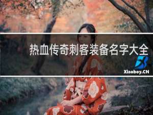 热血传奇刺客装备名字大全