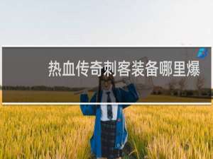 热血传奇刺客装备哪里爆