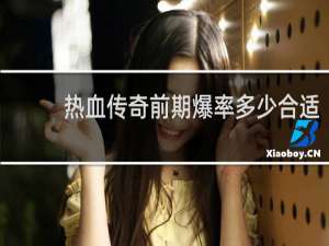 热血传奇前期爆率多少合适