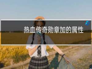 热血传奇勋章加的属性
