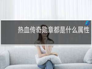 热血传奇勋章都是什么属性