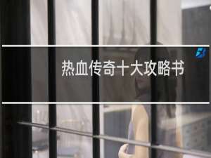 热血传奇十大攻略书