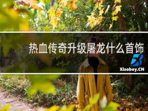 热血传奇升级屠龙什么首饰