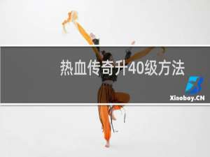 热血传奇升40级方法