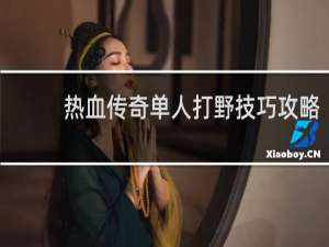 热血传奇单人打野技巧攻略