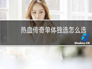 热血传奇单体独选怎么选