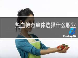 热血传奇单体选择什么职业
