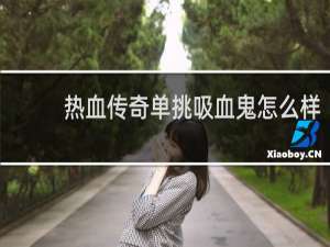 热血传奇单挑吸血鬼怎么样