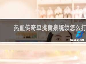 热血传奇单挑黄泉统领怎么打