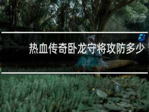 热血传奇卧龙守将攻防多少