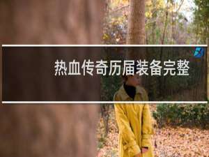 热血传奇历届装备完整