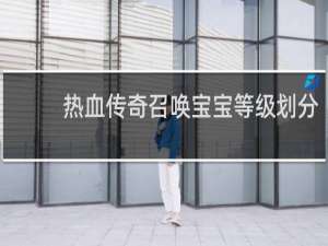 热血传奇召唤宝宝等级划分