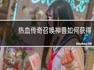 热血传奇召唤神兽如何获得