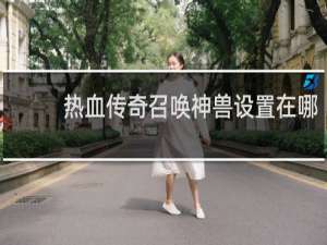 热血传奇召唤神兽设置在哪