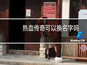 热血传奇可以换名字吗